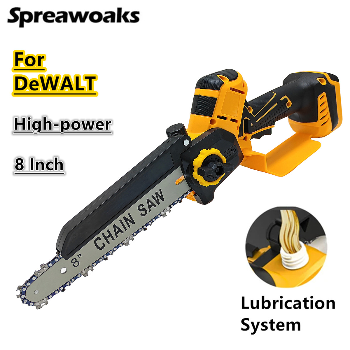 Chainsaw Safety Chaps - Borstelloos 8 inch kettingzaagsmeersysteem Krachtige elektrische