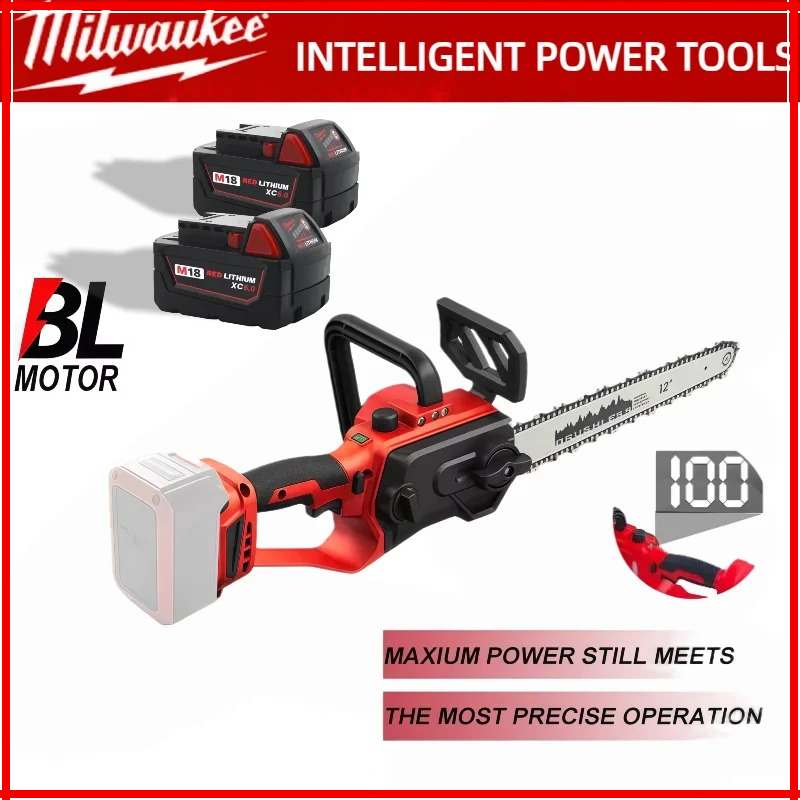 Cordless Chainsaw 12 Inch Battery - Milwaukee 12 inch draadloze elektrische snoeischaar