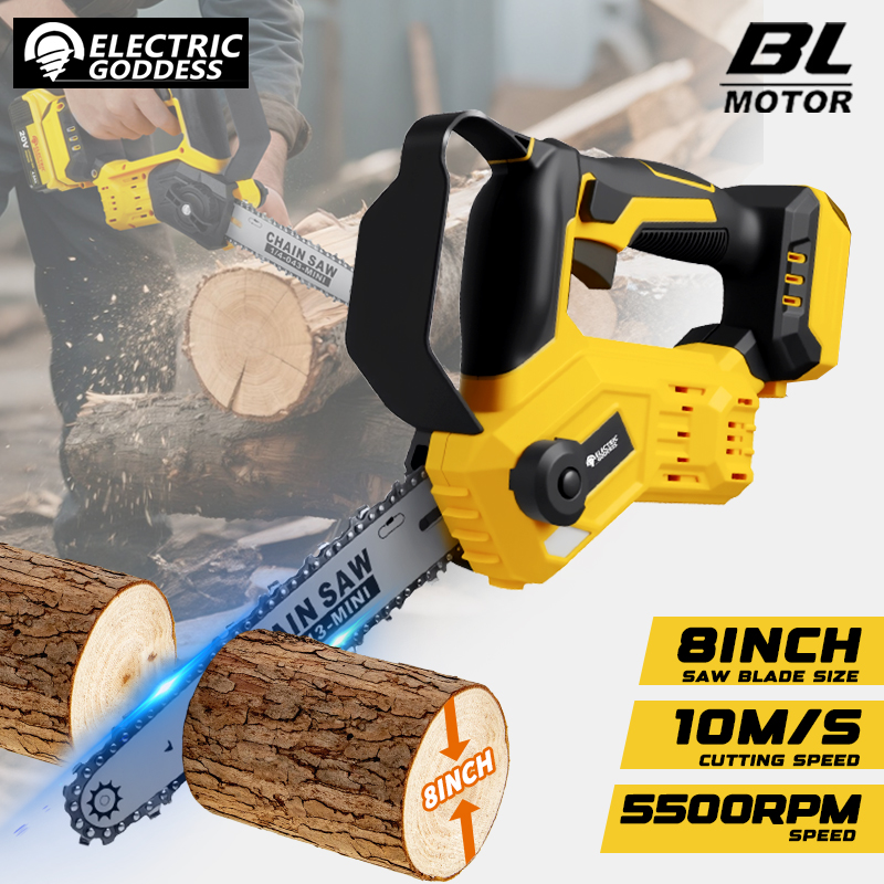 Brushless Chainsaw 8 Inch 20V - 8 Inch Borstelloze Elektrische Kettingzaag Draadloze