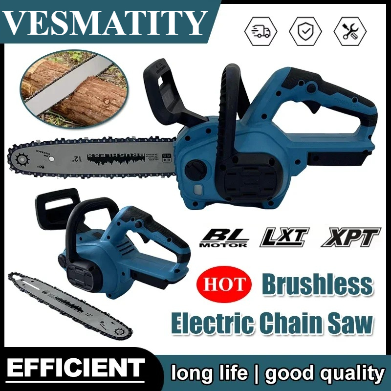 Cordless Chainsaw 12 Inch Battery - Elektrische kettingzaag, 12 inch, met digitale