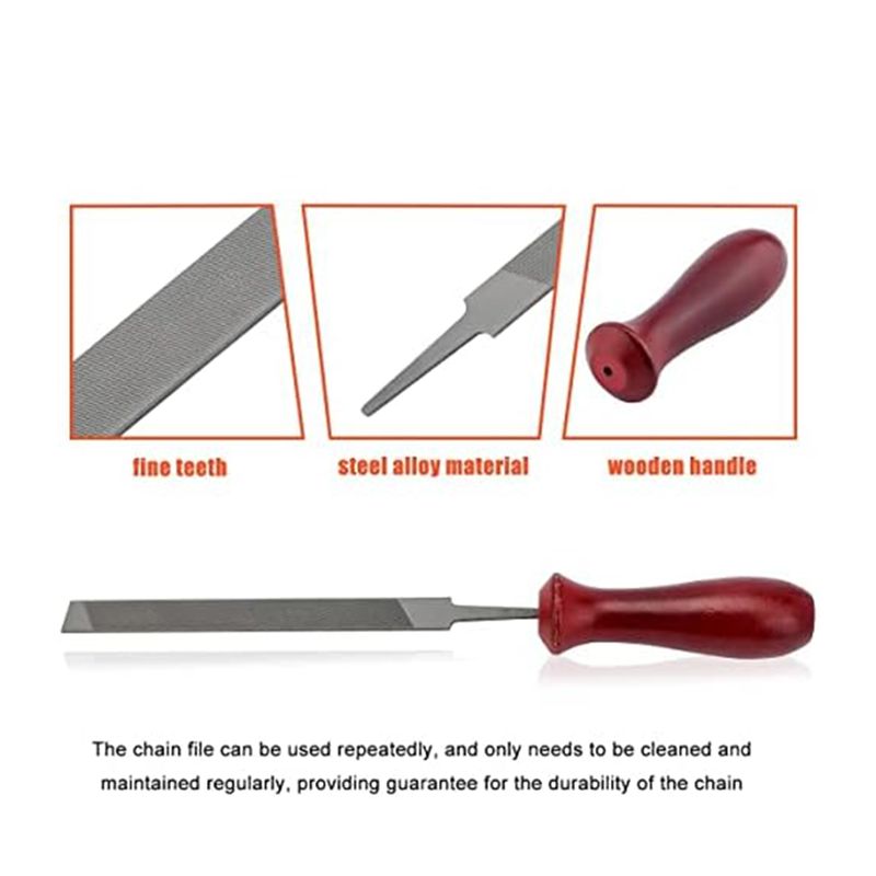 Chainsaw File Kit Round - A23PBG 12-delige kettingzaagvijlset, kettingzaagslijpset, ronde kettingzaagvijl,