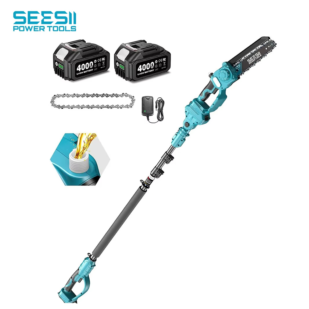 Pole Saw Cordless Telescopic - SEESII 8'' Polesaw borstelloze elektrische kettingzaag