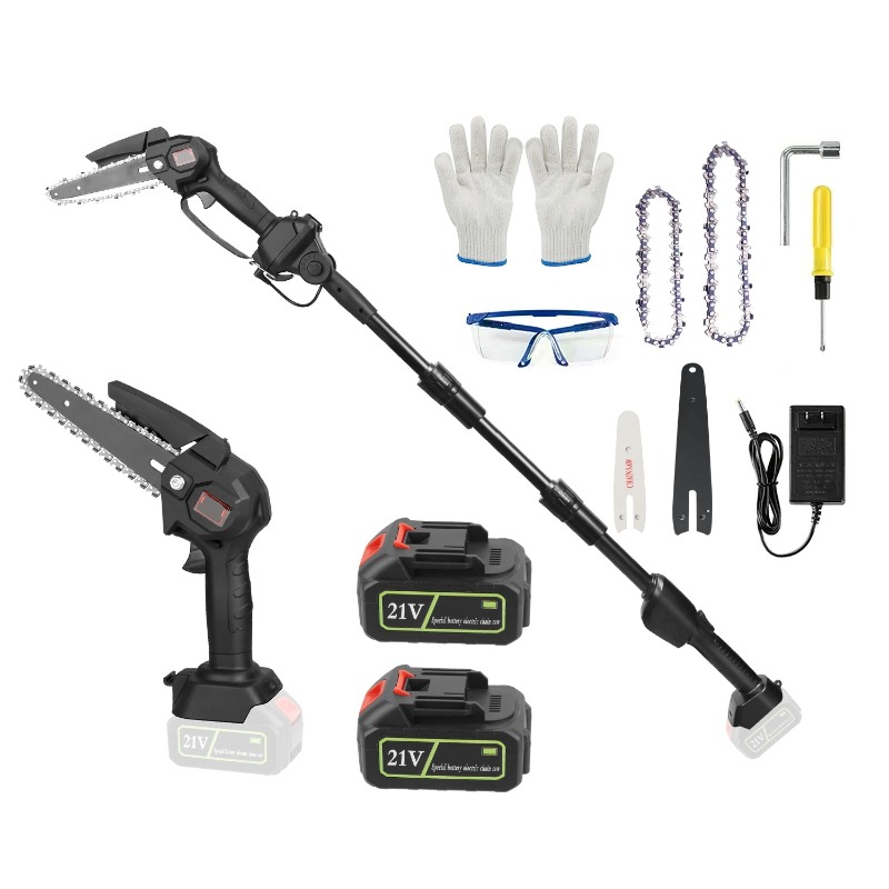 Battery Chainsaw 2 Battery Kit - 2-in-1 draadloze zaag met stok en