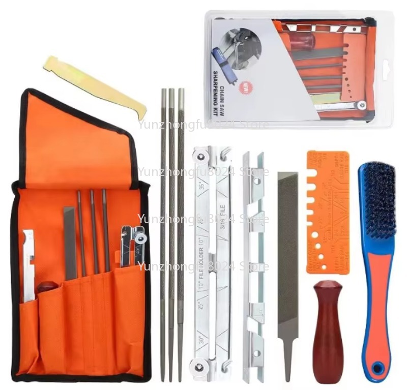Chainsaw File Kit Round - Hardhouten handvat ronde platte vijlgeleider staaf