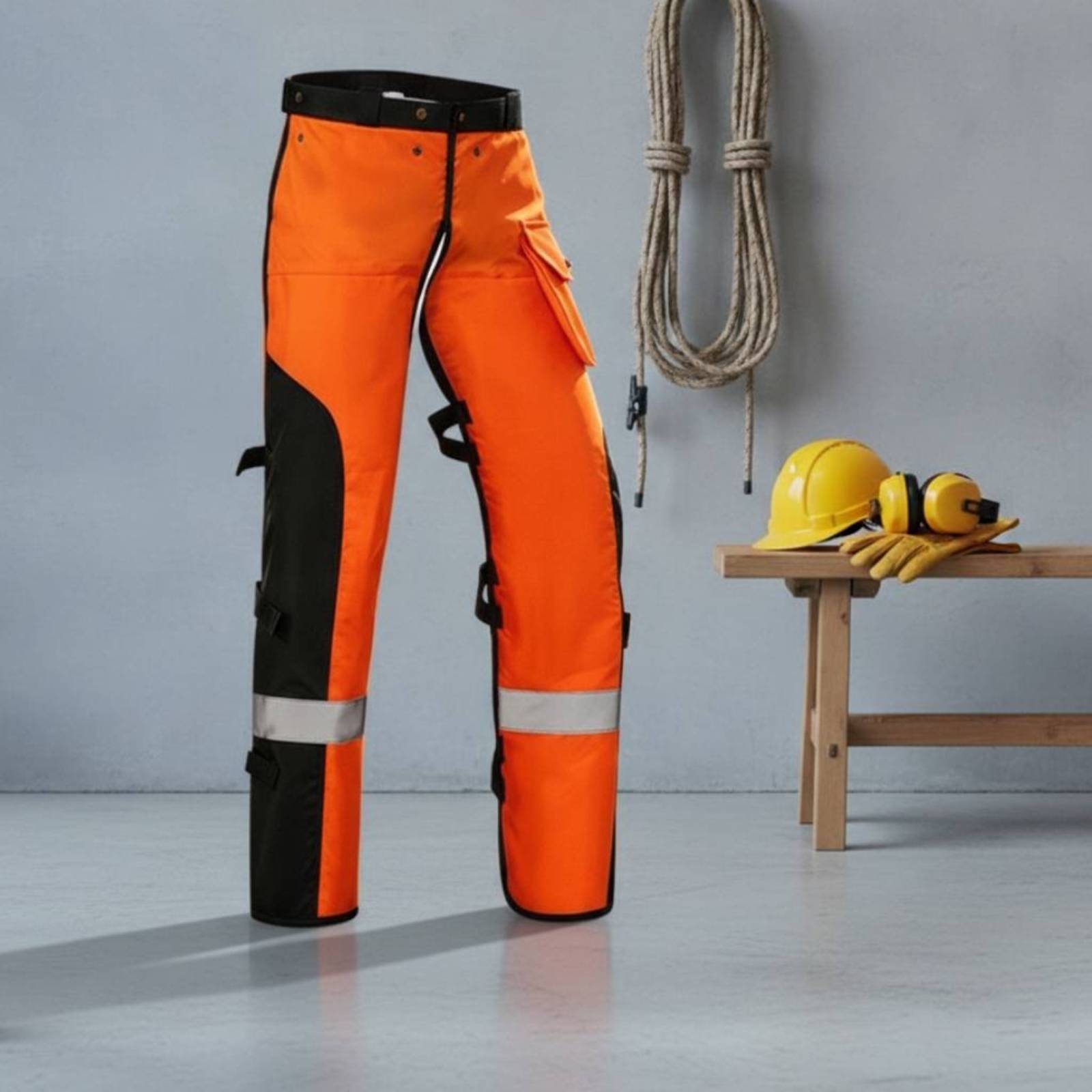 Chainsaw Safety Chaps - Kettingzaagbeschermers met zakken, reflecterende schort-stijl kettingzaagbeschermers,