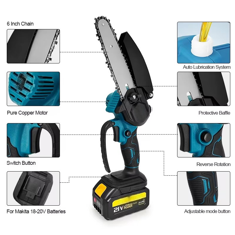 1700 RPM 6 Inch Mini Li-Ion El - Mini Chainsaw 6 Inch Cordless recensie en prijs