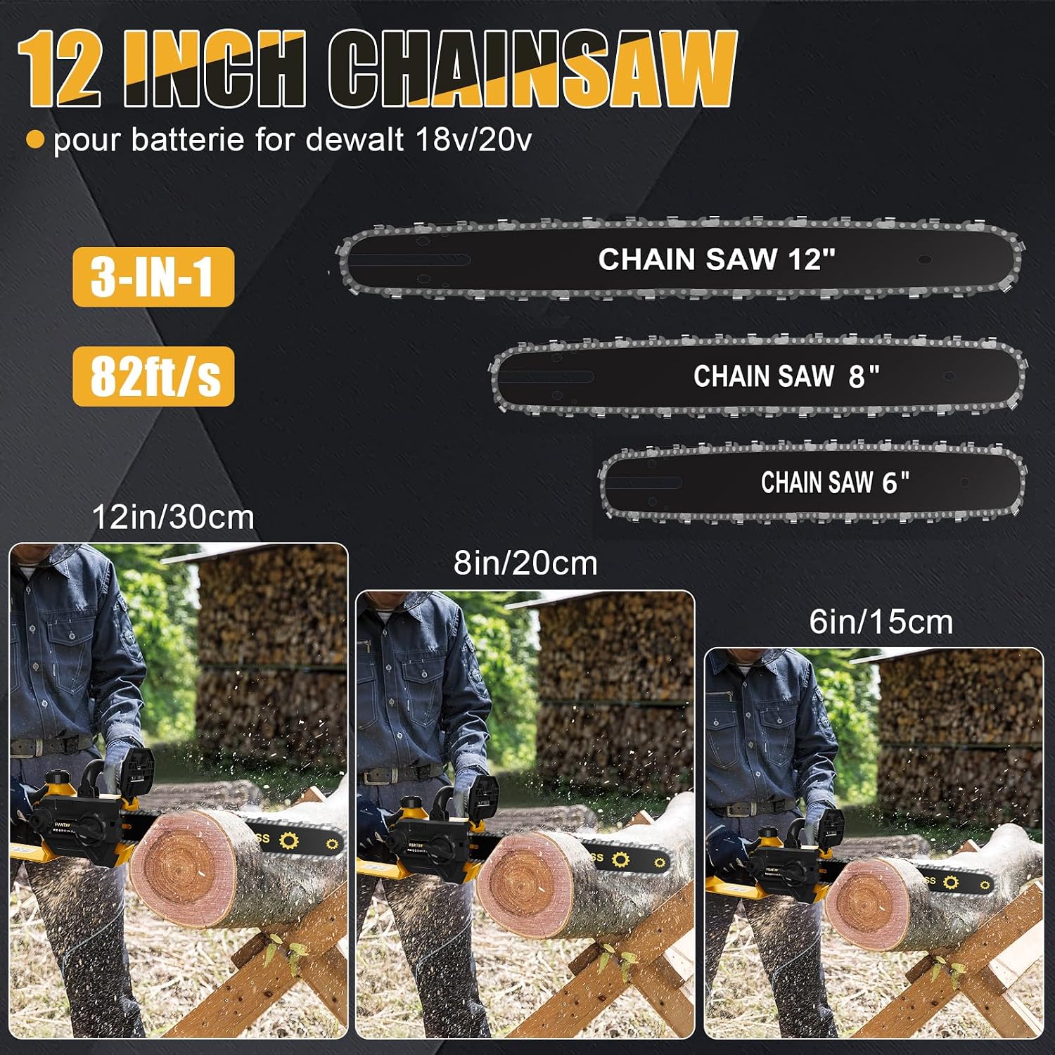 ^Voor 3-IN-1 snoerloze ketting - Brushless Chainsaw 8 Inch 20V recensie en prijs