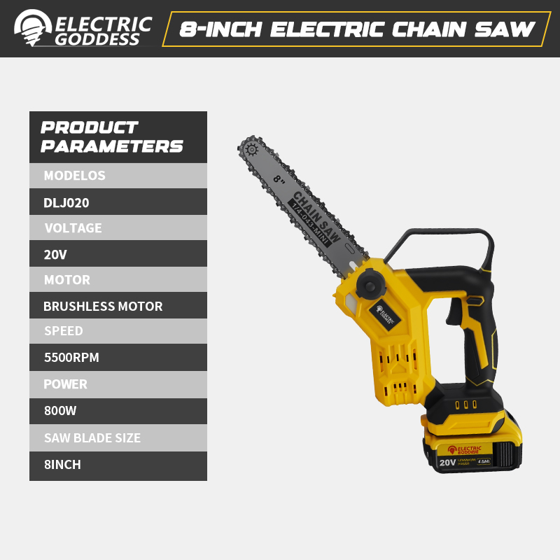 8 Inch Borstelloze Elektrische - Brushless Chainsaw 8 Inch 20V recensie en prijs