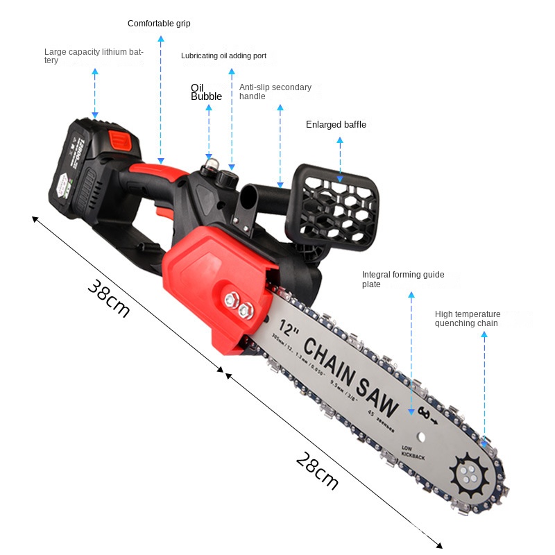 8-inch 12-inch 16-inch batteri - Brushless Chainsaw 8 Inch 20V recensie en prijs