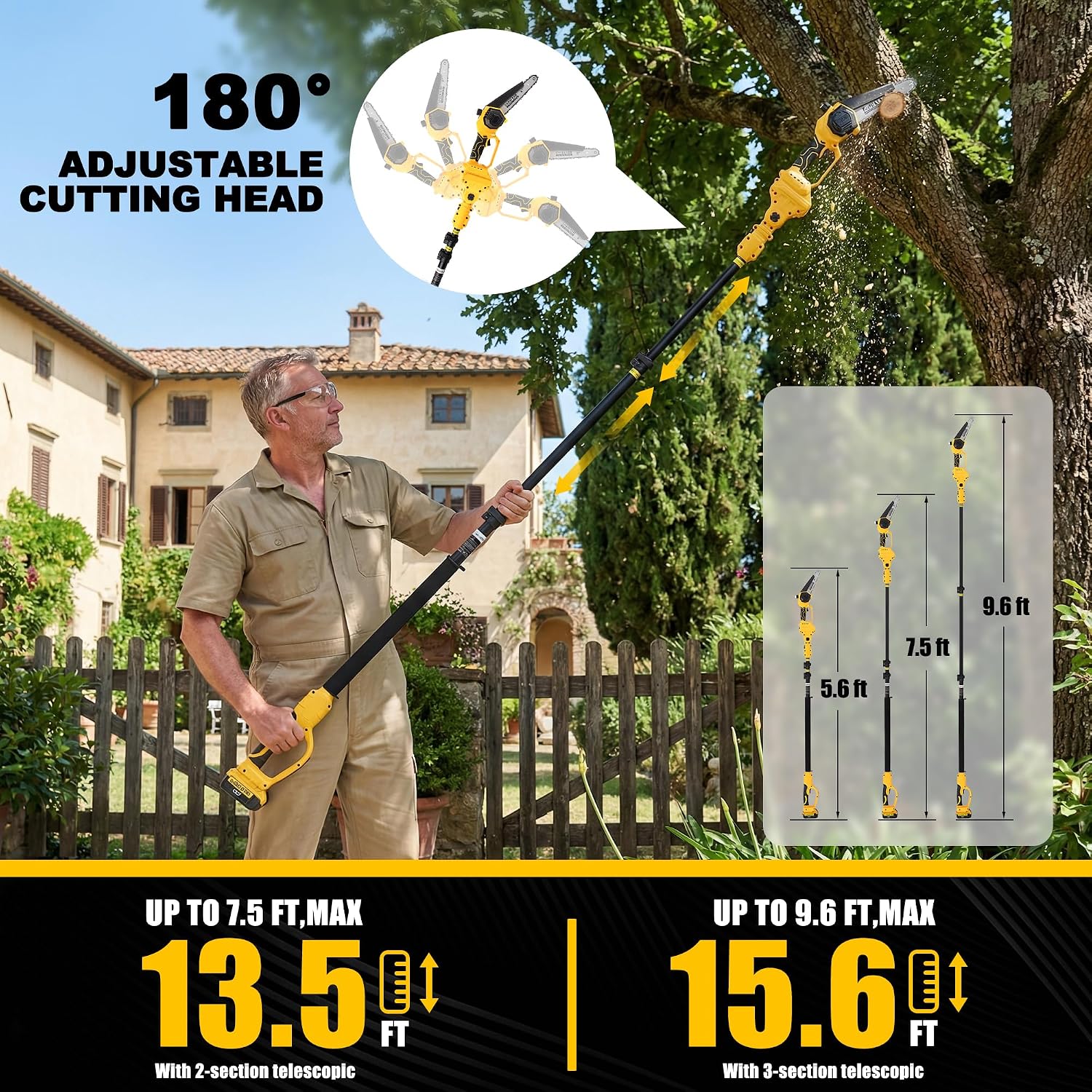 2-in-1 snoerloze telescopische - Brushless Chainsaw 8 Inch 20V recensie en prijs
