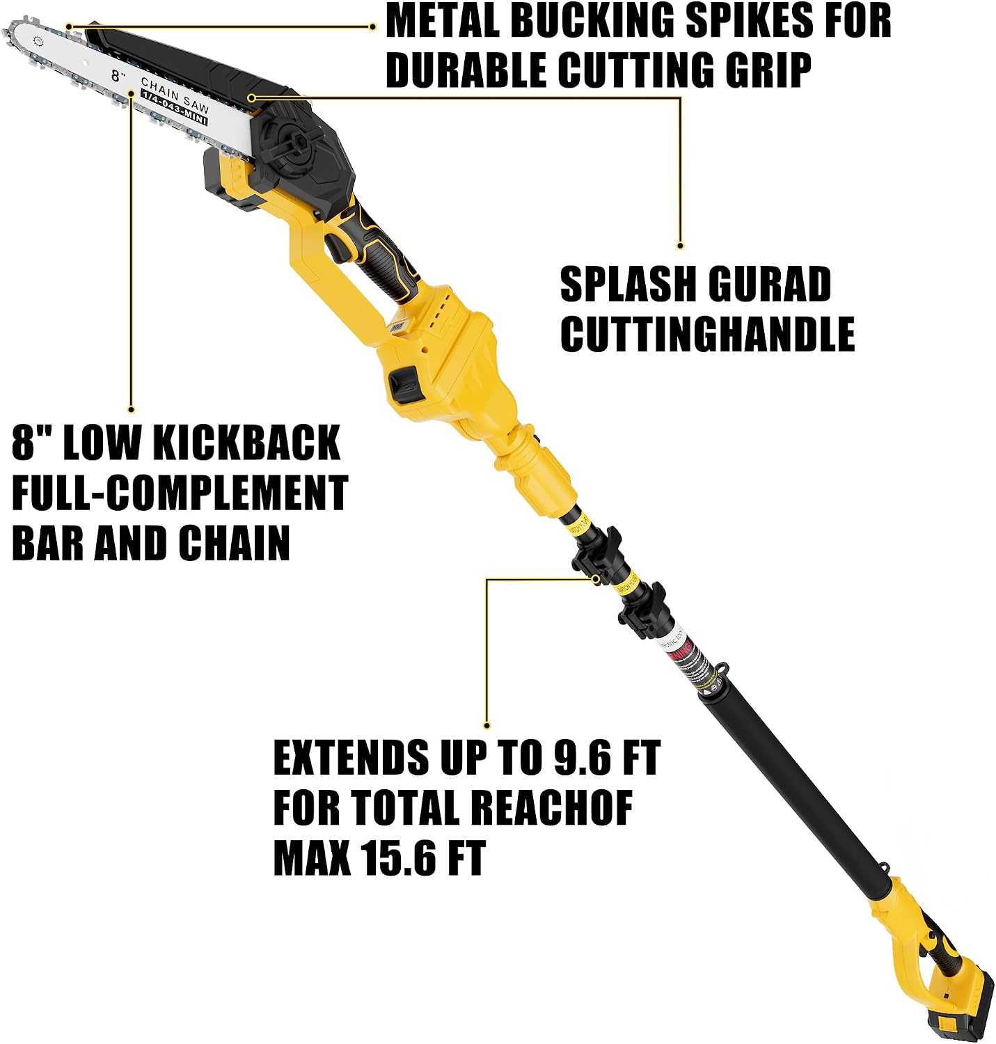 2-in-1 snoerloze telescopische - Brushless Chainsaw 8 Inch 20V recensie en prijs