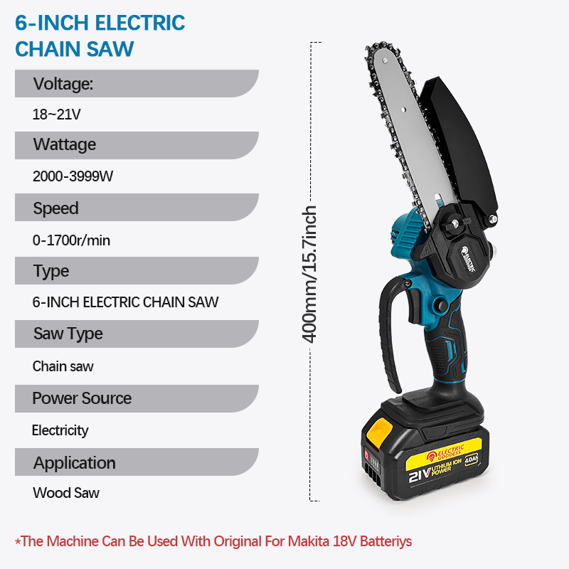 1700 RPM 6 inch mini draadloze - Mini Chainsaw 6 Inch Cordless recensie en prijs