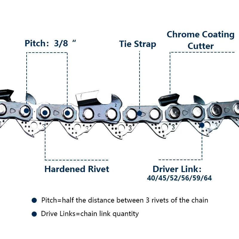 1 stuk 10/12/14/16/18 Inch Ket - Chainsaw Chain 3/8 Pitch recensie en prijs