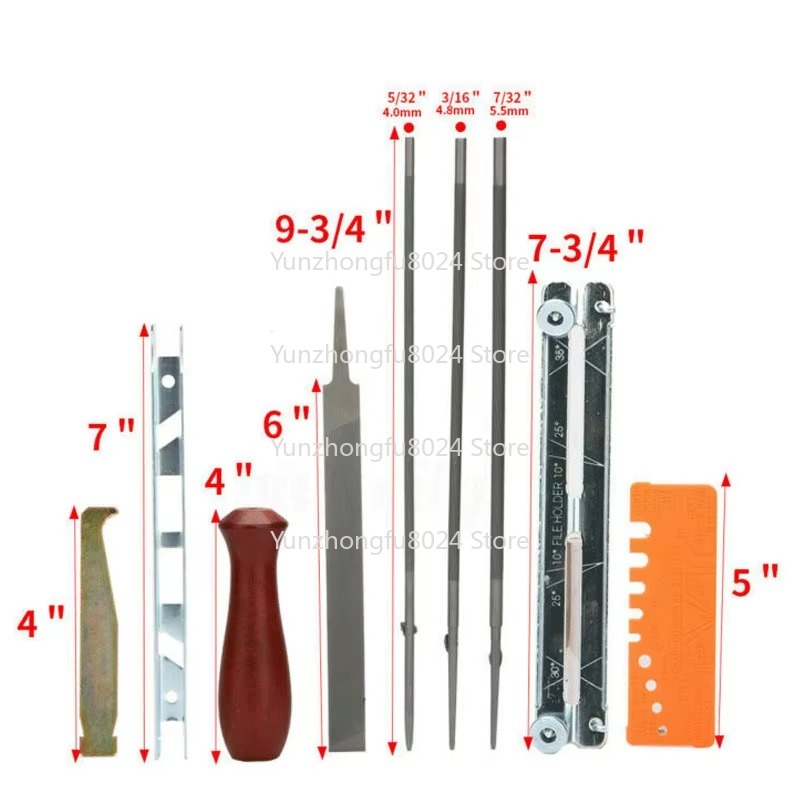 Hardhouten handvat ronde platt - Chainsaw File Kit Round recensie en prijs