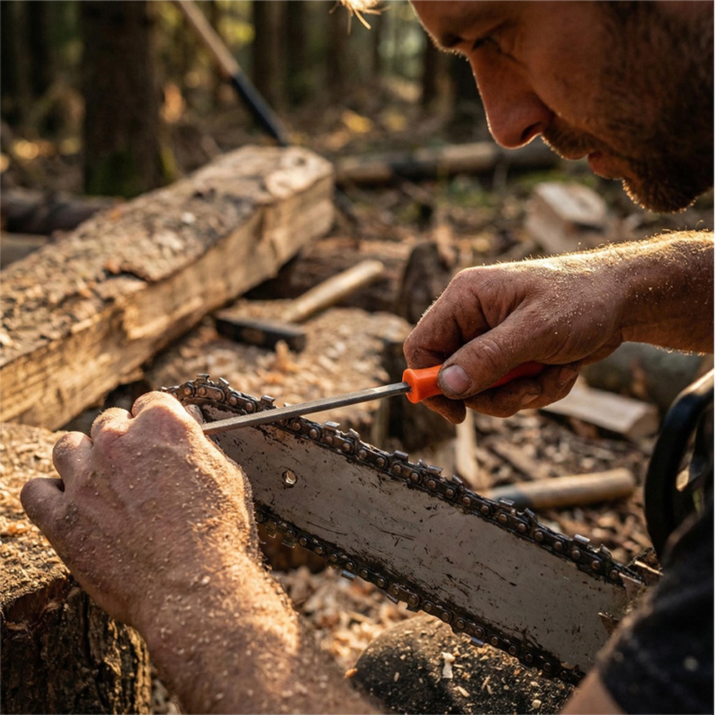 Zeshoekige vijl voor het slijp - Chainsaw Chain 3/8 Pitch recensie en prijs