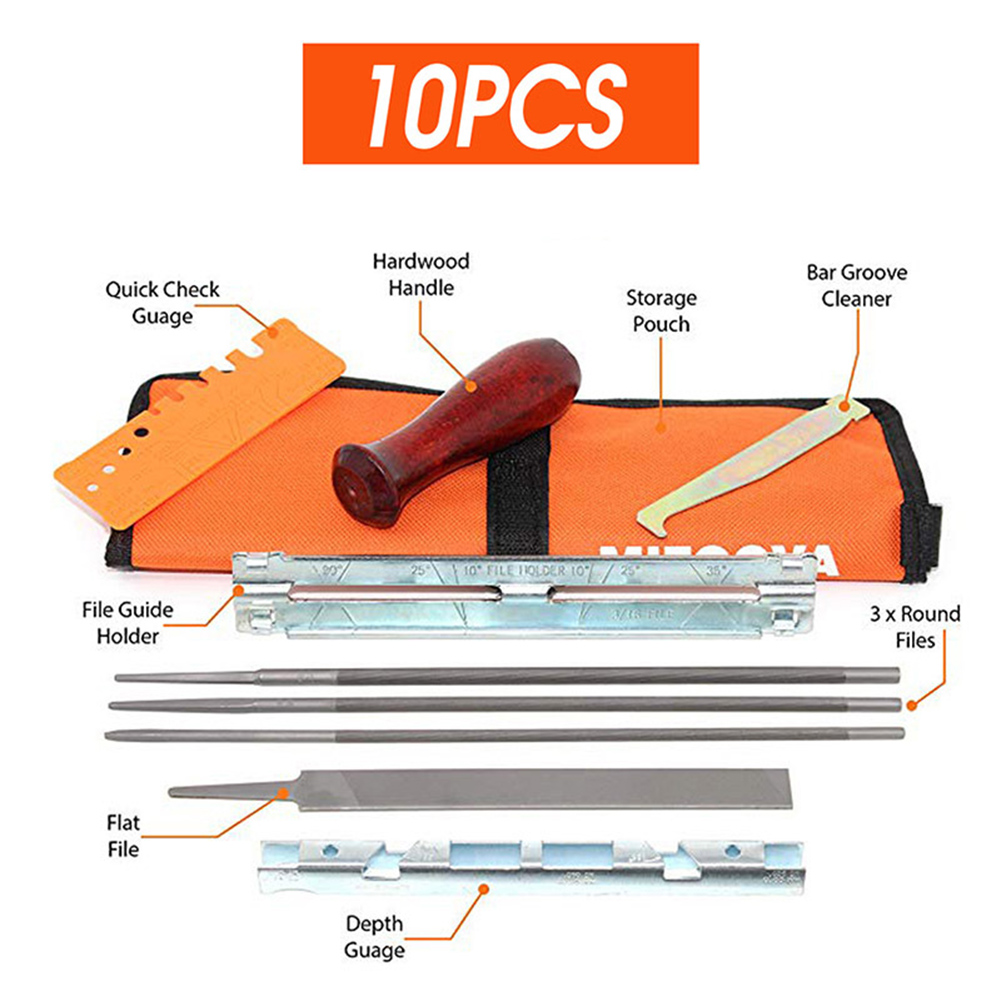 10 stks/set Professionele Kett - Chainsaw File Kit Round recensie en prijs